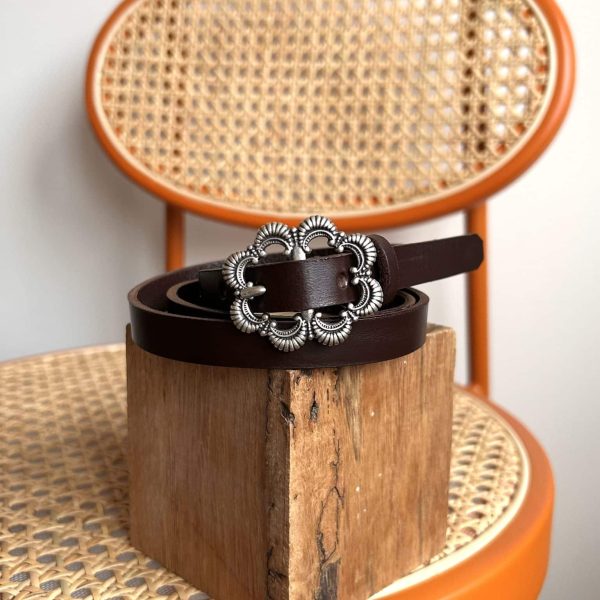 Ceinture Chocolat - Taille 1 XS/S - 1,5 cm de large