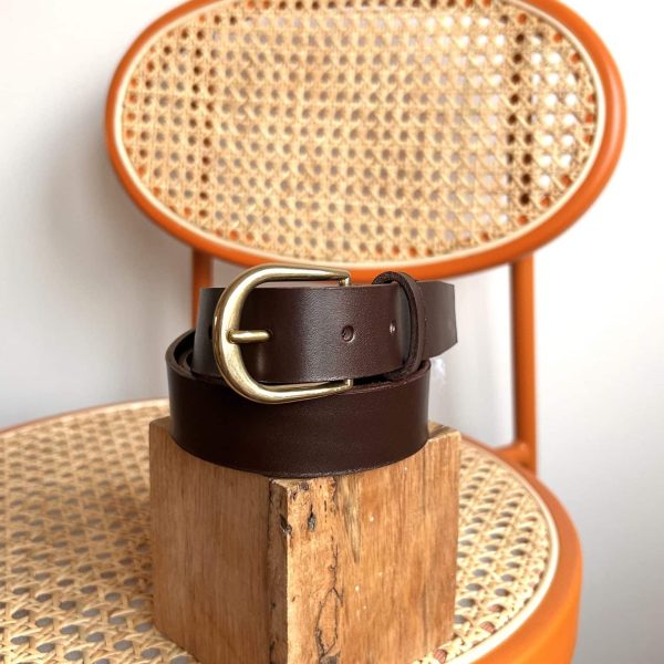Ceinture Chocolat - Taille 1 XS/S - 3 cm de large