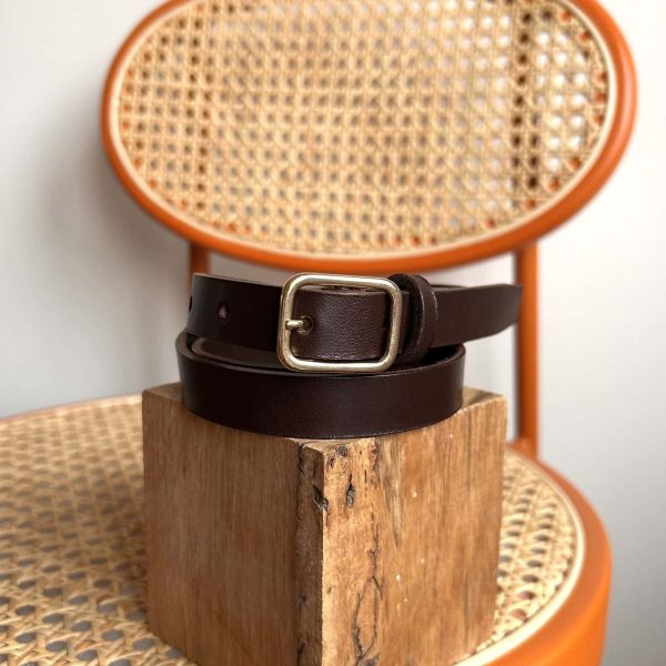 Ceinture Chocolat - Taille 2 M/L - 1,8 cm de large