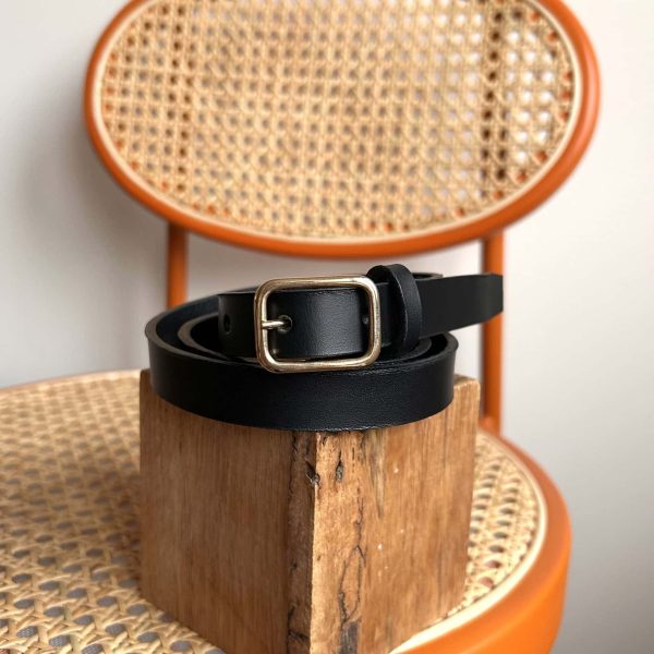 Ceinture Noir - Taille 1 XS/S - 1,8 cm de large