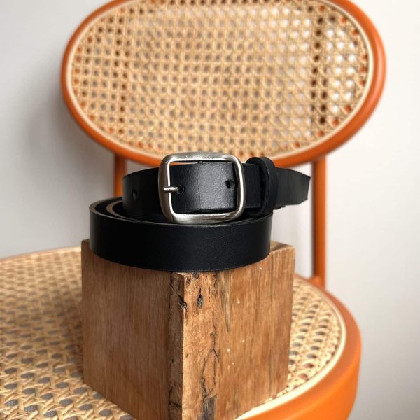 Ceinture Noir - Taille 1 XS/S - 2,5 cm de large