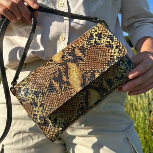 Sac Georgia Reptile Jaune